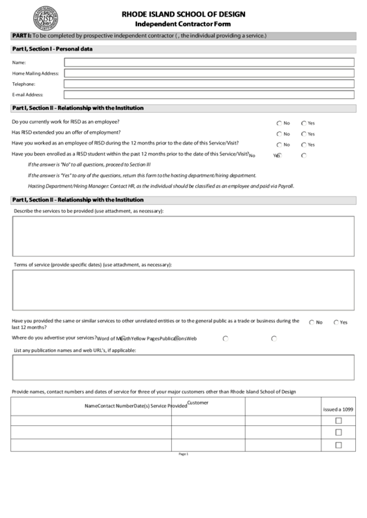 independant contractor expenses tax forms