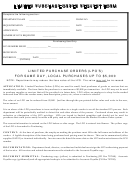 Limited Purchase Order Request Form