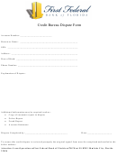 Credit Bureau Dispute Form