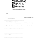 Healing Hands Ministries Employer Statement Of Income