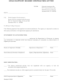 Child Support Income Verification Letter Template