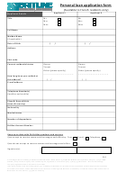 Personal Loan Application Form Printable pdf