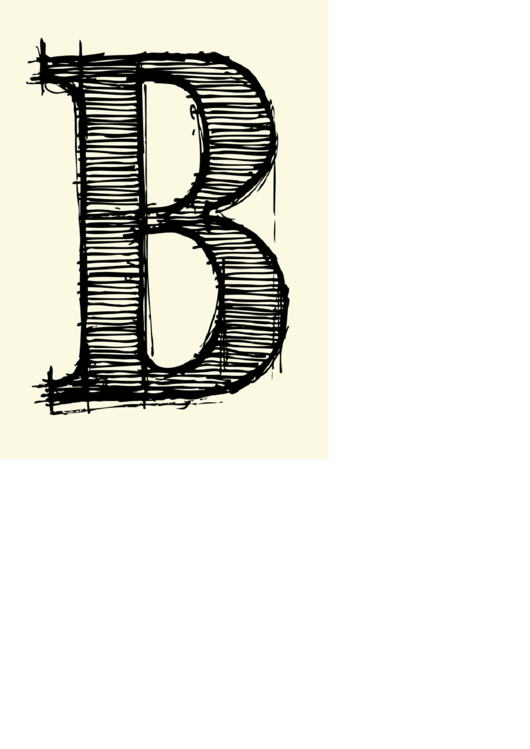 Letter B Template Printable pdf