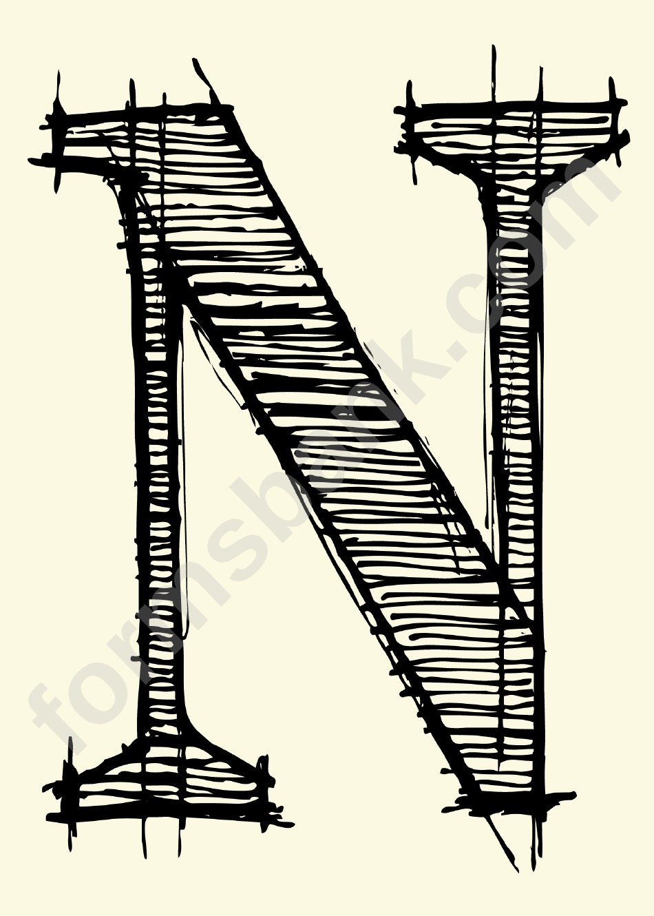 Letter N Template