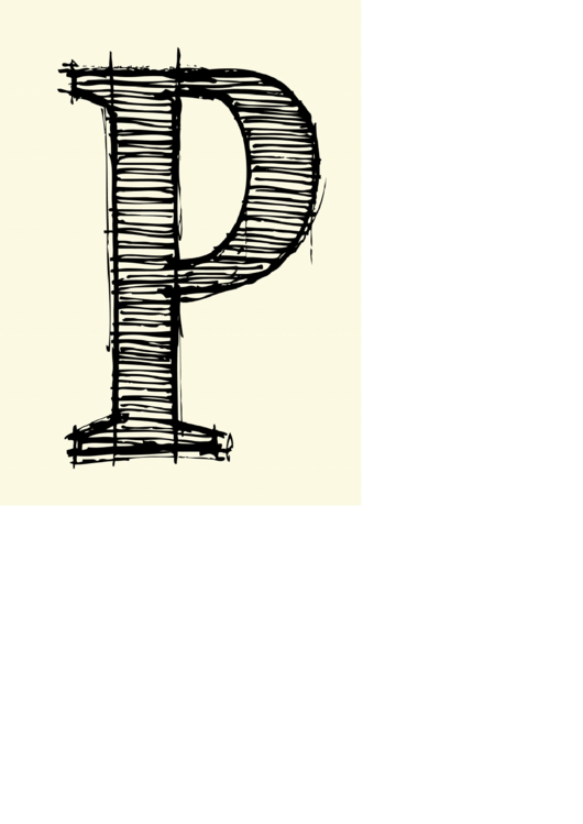 Letter P Template Printable pdf
