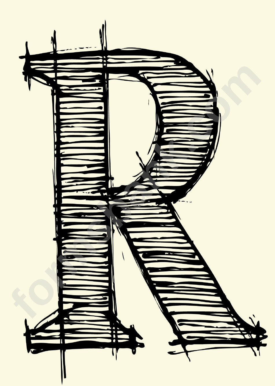 Letter R Template
