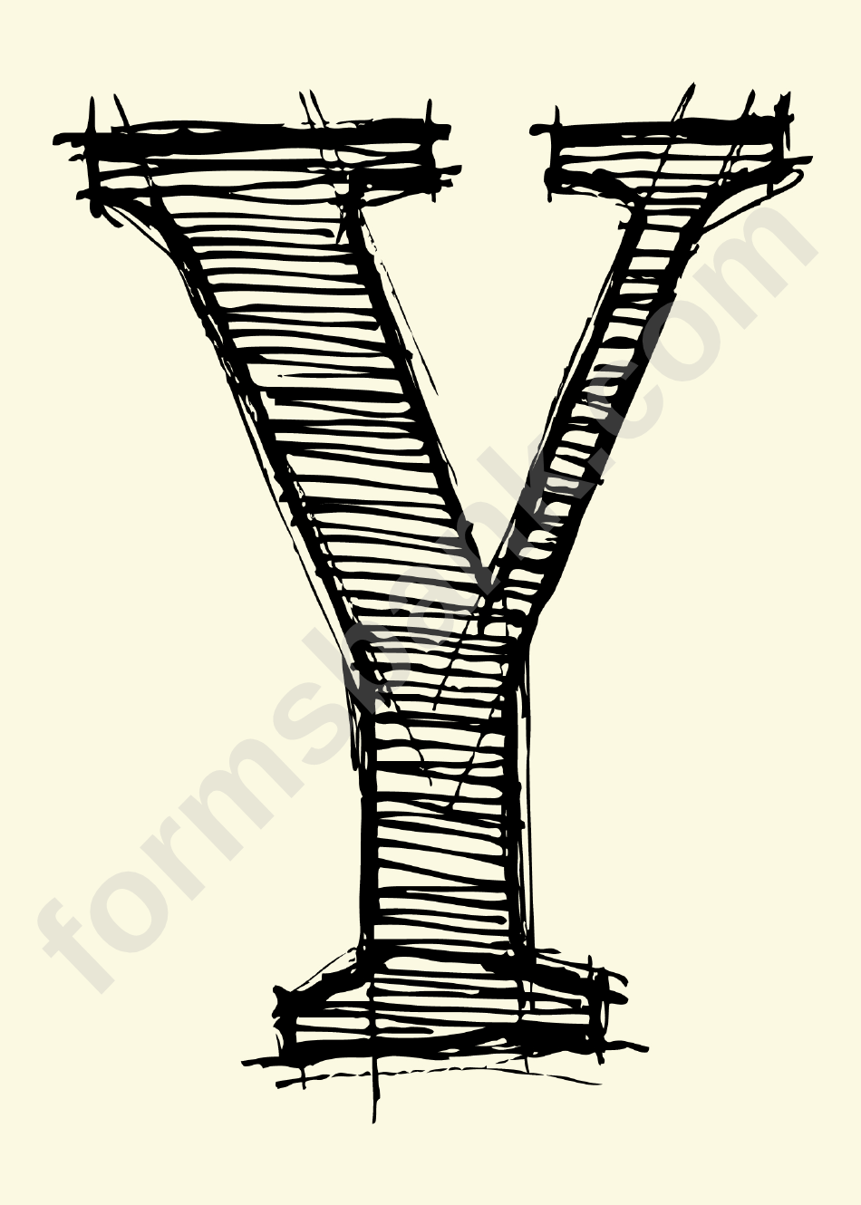 Letter Y Template