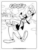 Goofy Coloring Sheet Printable pdf