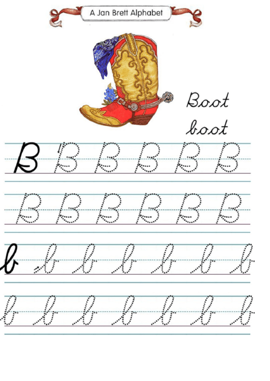 Jan Brett Alphabet Letter B Printable pdf