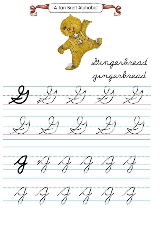 Jan Brett Alphabet Letter G Printable pdf