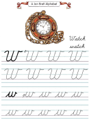 Jan Brett Alphabet Letter W
