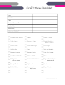 Craft Project Checklist Template