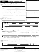 Fillable Dv-110 Temporary Restraining Order Printable pdf