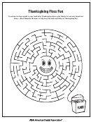 Thanksgiving Flossing Maze Activity Sheet