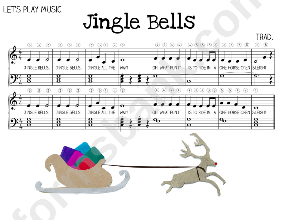 Easy Jingle Bells Sheet Music For Piano