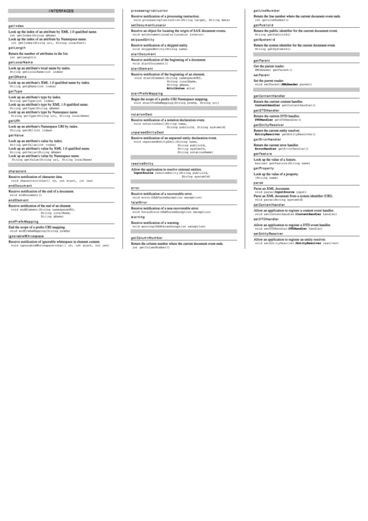 Simple Api For Xml Version 2 For Java Printable pdf