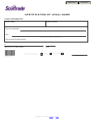 Certification Of Legal Name Form