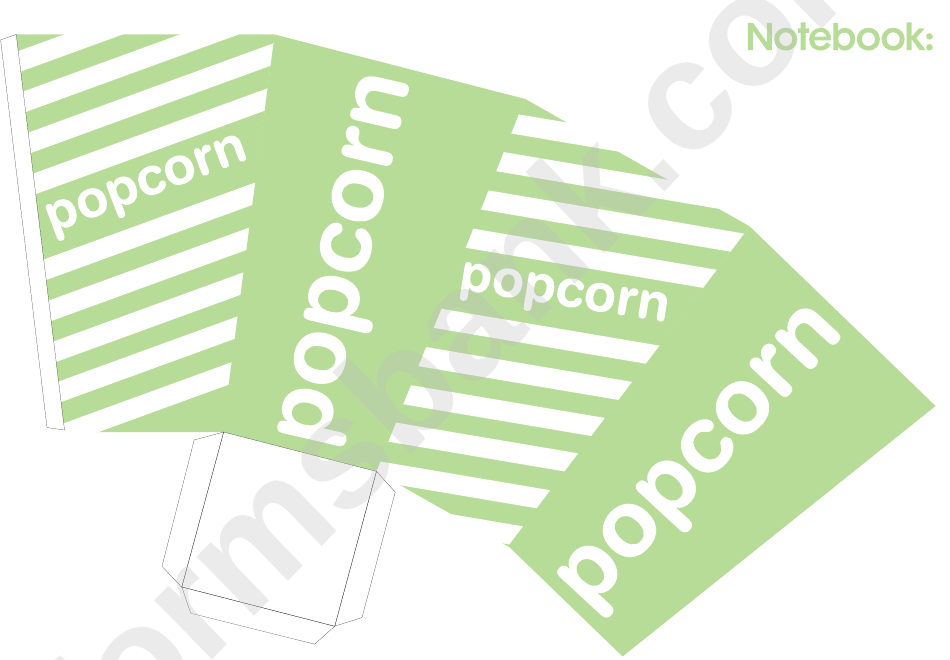 Light Green Popcorn Holder Template
