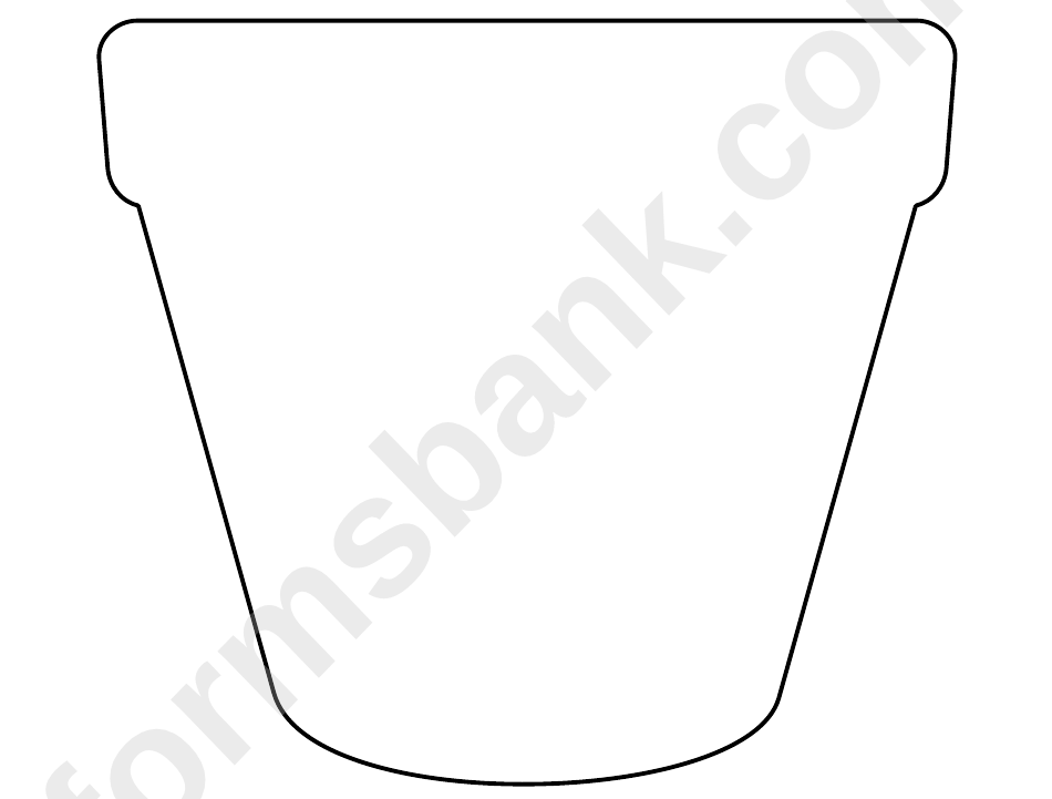 Template Of A Flower Pot