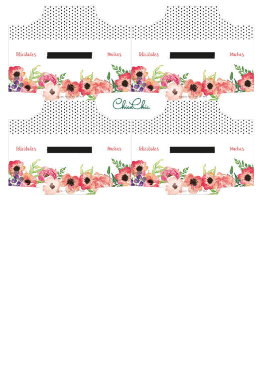 Envelope Template - Flowers Printable pdf