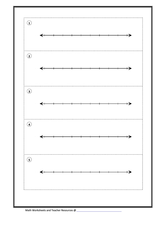 Number Line Templates 5 Per Page Without Numbers Printable pdf