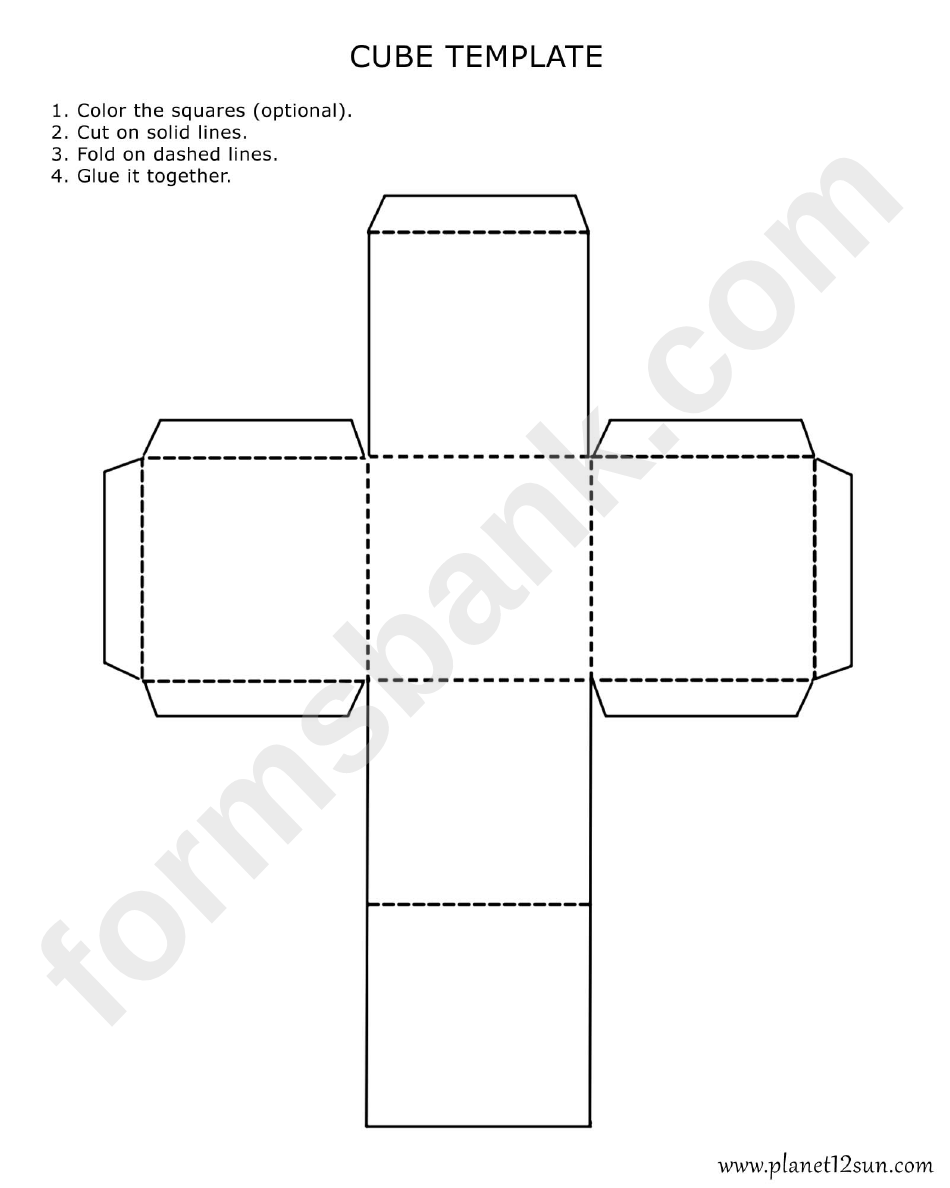 Cube Template Printable Free Download