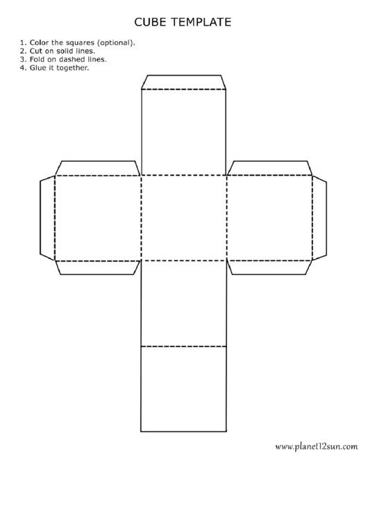 Cube Template printable pdf download