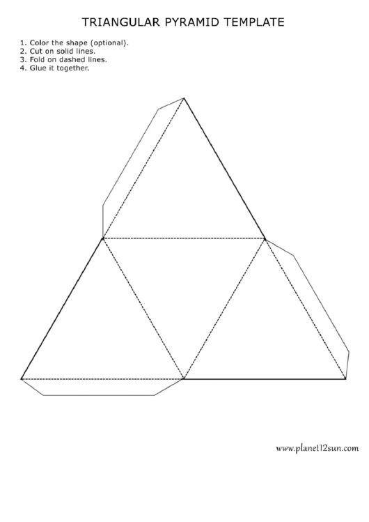 Triangular Pyramid Template Printable pdf