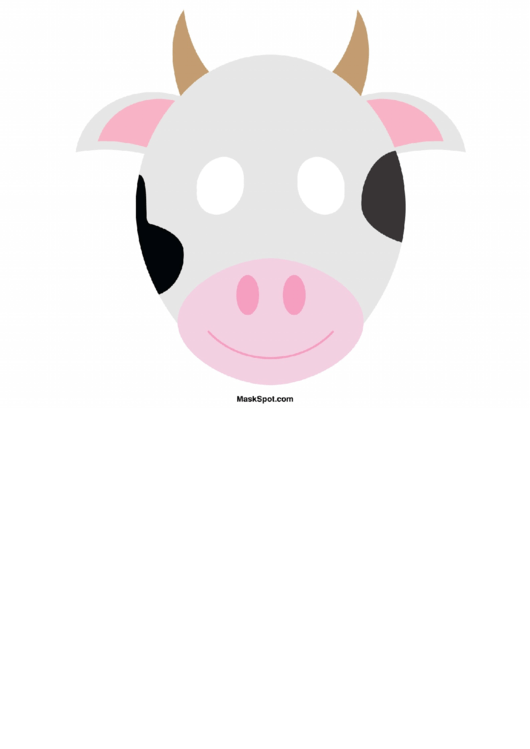 Cow Mask Template Printable pdf