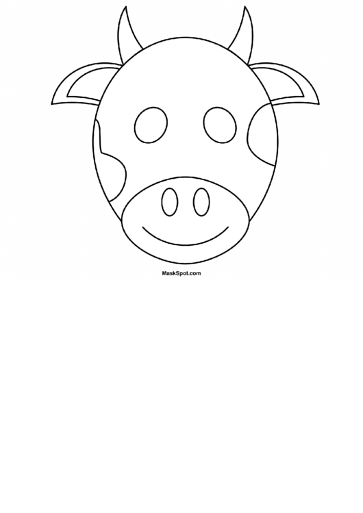 Cow Mask Template To Color