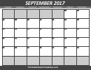 Blank September Calendar Template