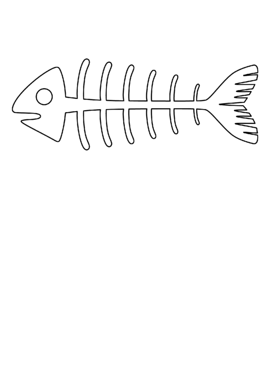 Fish Skeleton Coloring Sheet Printable pdf