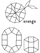 Orange Pattern Block Templates