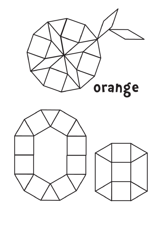 Orange Pattern Block Templates Printable pdf