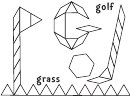 Golf Grass Pattern Block Templates