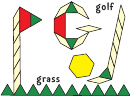 Grass, Golf Pattern Block Templates