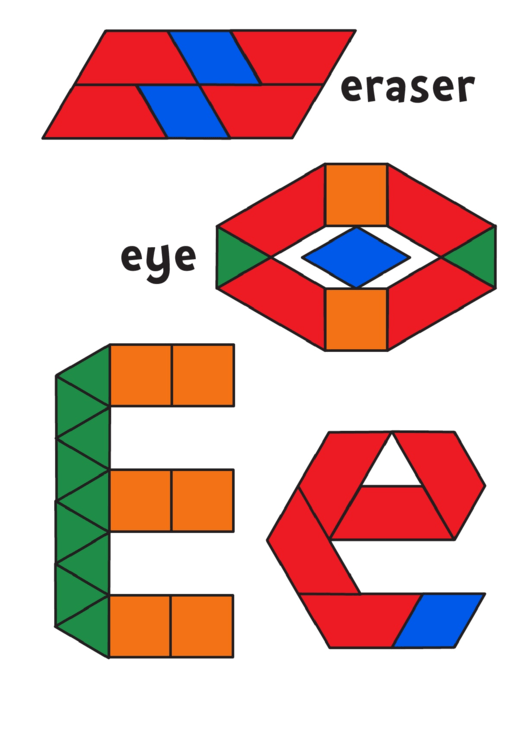 Eraser, Eye Pattern Block Templates printable pdf download