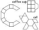 Coffee Cup Cat Pattern Block Templates