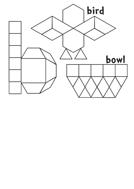 Bird And Bowl Pattern Templates Printable pdf