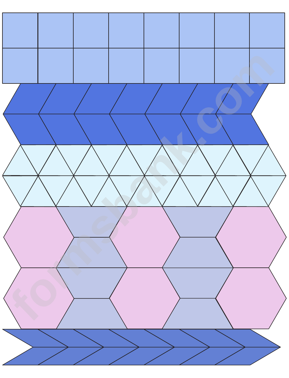 Snowy Colors Pattern Block Templates