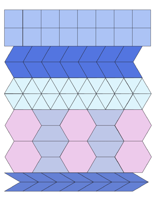 Snowy Colors Pattern Block Templates Printable pdf