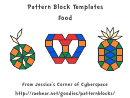 Pattern Block Templates Food