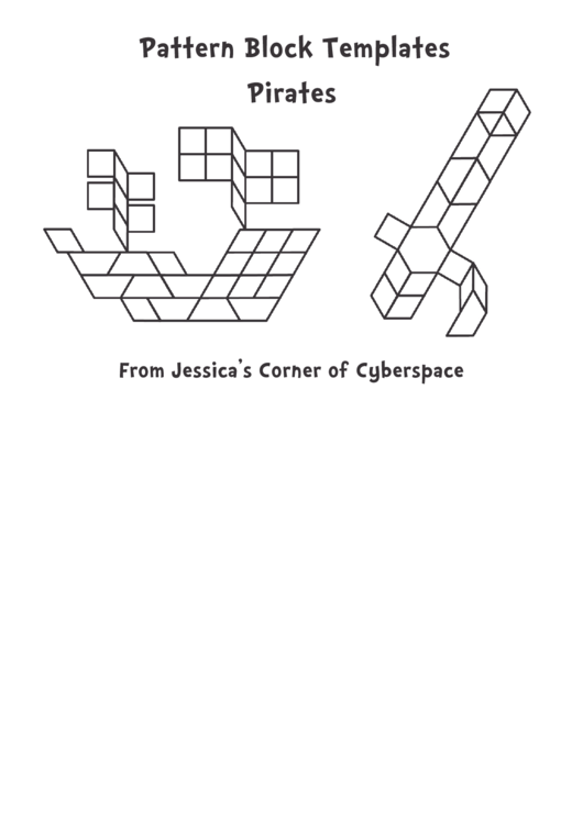 Pirates Pattern Block Templates Printable pdf