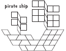 Pirate Ship Pattern Block Templates
