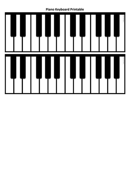 Piano Keyboard Template Printable Pdf Download