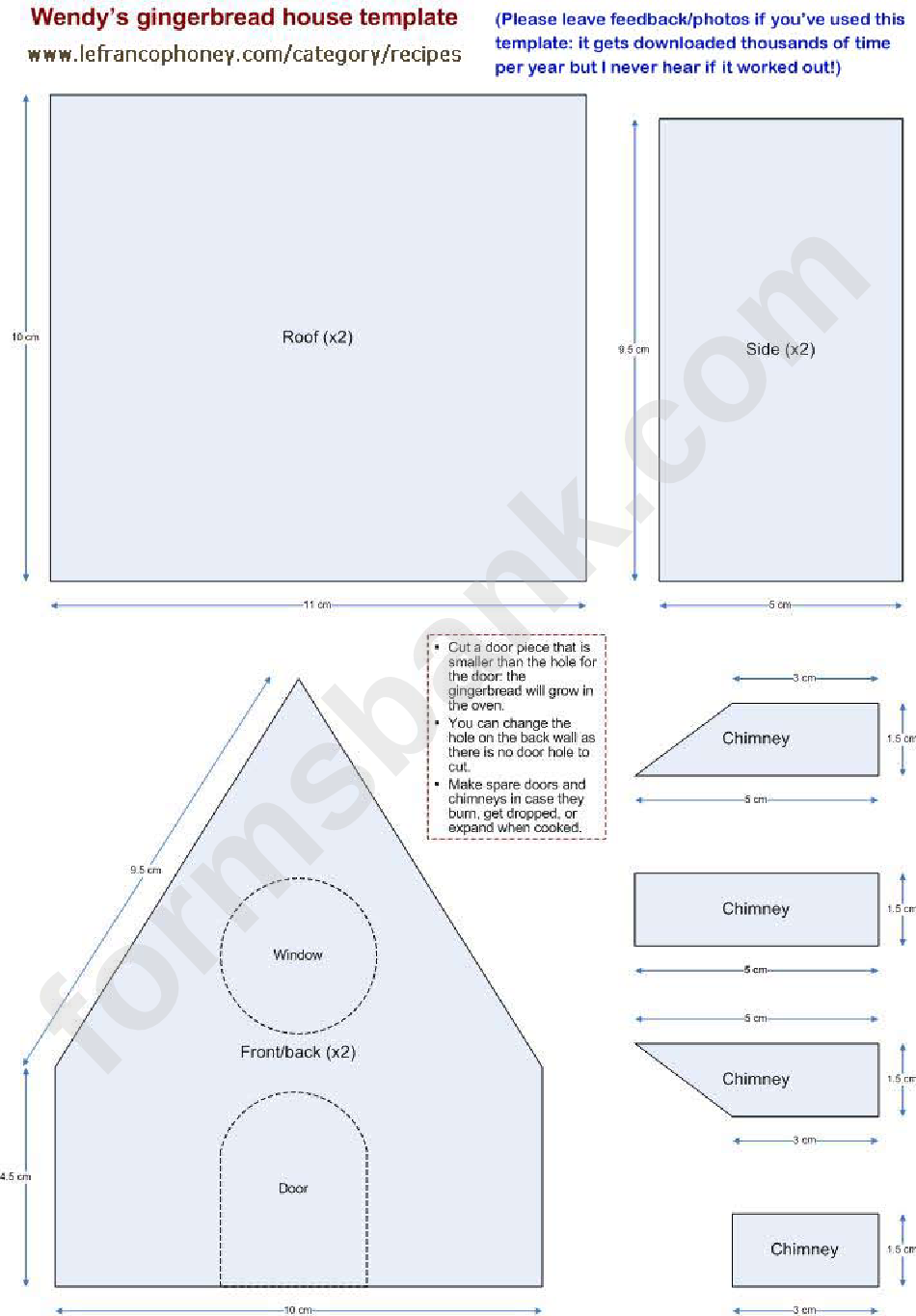wendys gingerbread house template printable pdf download