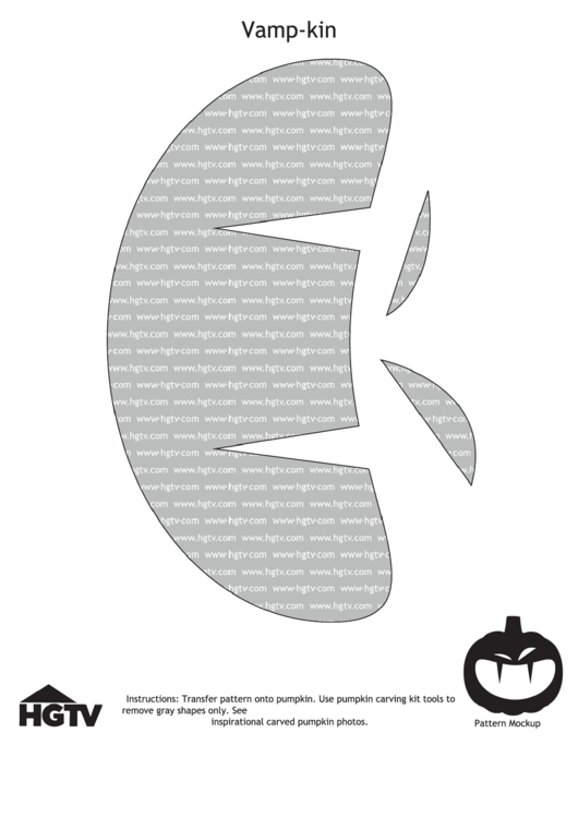 Vamp-Kin Pumpkin Carving Template Printable pdf