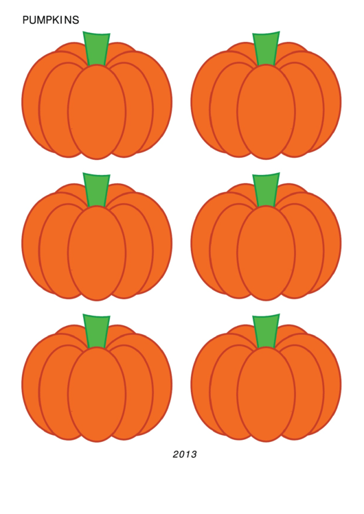 Free Printable Pumpkins Pdf