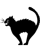 Black Cat Pumpkin Stencil