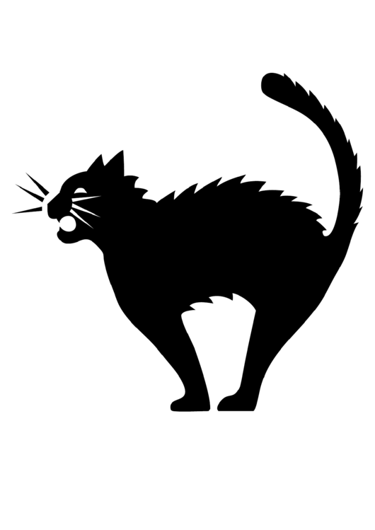 Black Cat Pumpkin Stencil Printable pdf